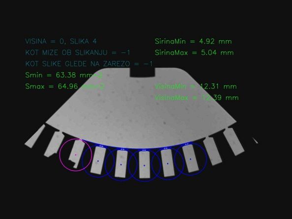Stator metal chip betwen lamellas
